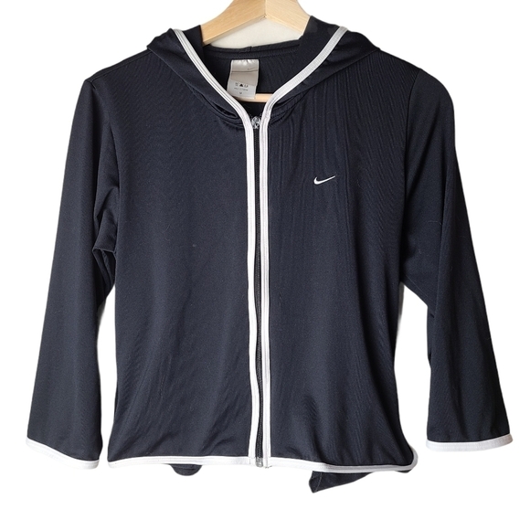 Nike vintage black white long-sleeved  track jacket - Picture 1 of 8